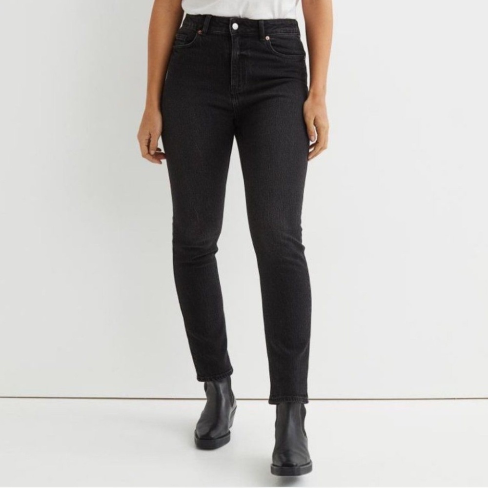 H$M Skinny High Waist Classic Black Women's Jeans Size 12